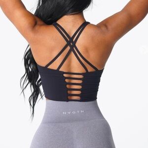 NVGTN Women's Black Matrix Bra Top in Medium